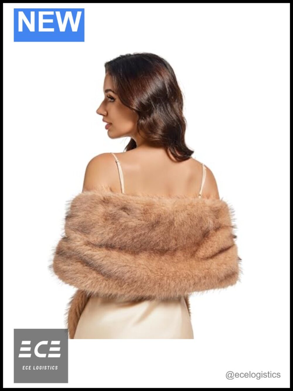 Faux Fur Wedding Shawl Wrap Women Thick Scarf Winter Warm Outerwear Double Hook